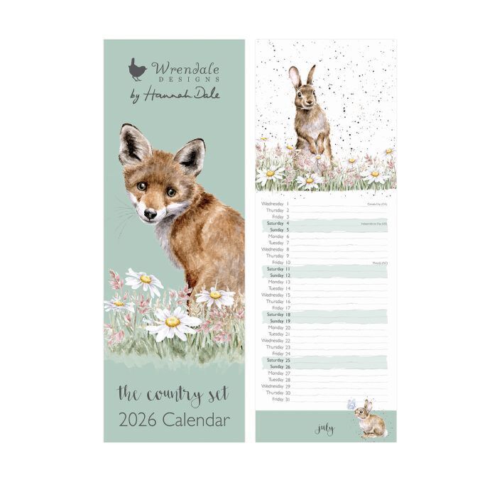 Wrendale Designs The Country Set Slim Calendar 2026